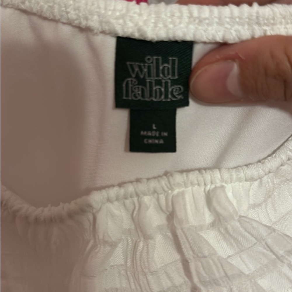 Wild Fable White Ruffle Dress - Picture 4 of 4
